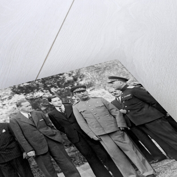 Stalin and Voroshilov at the Tehran Conference 1943 by Anonymous