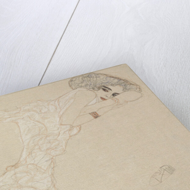 Reclining Nude Lying on Her Stomach and Facing Right, 1910 by Gustav Klimt