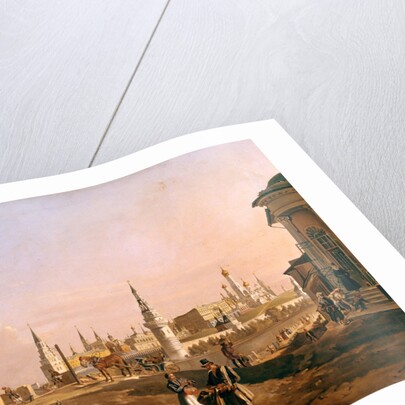 View of the Bolshoy Kamenny Bridge and the Kremlin from Zamoskvorechye, 1837 by Johann Nepomuk Rauch