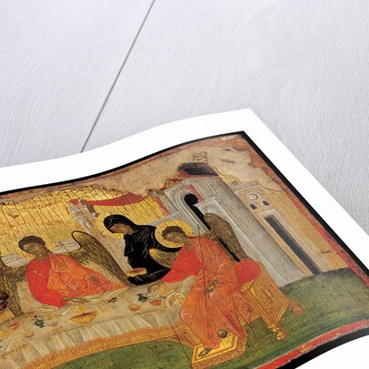 The Hospitality of Abraham (Old Testament Trinity), ca 1380 by Byzantine icon