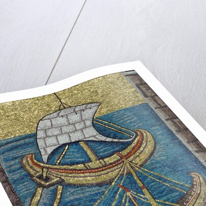 The Roman galleys. Mosaic from Ravenna, copy by Classical Antiquities