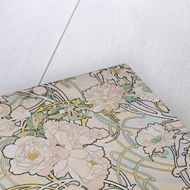 Peonies by Alfons Marie Mucha
