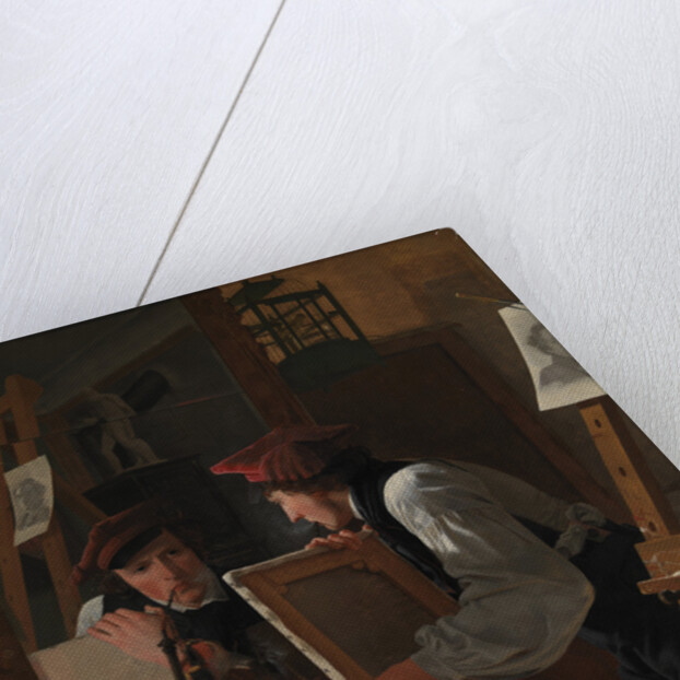 A Young Artist Examining a Sketch in a Mirror, 1926 by Wilhelm Bendz