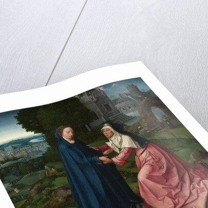 The Visitation of the Virgin to Saint Elizabeth. Panel from an Altarpiece, ca 1515 by Master of 1518