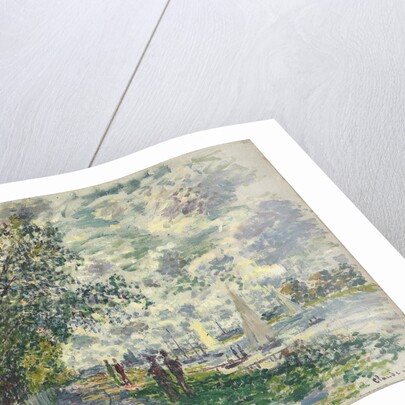 La berge du Petit-Gennevilliers, 1875 by Claude Monet