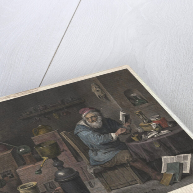 The Alchemist (after painting by David Teniers), Late 18th cent by Jacques Louis Perée