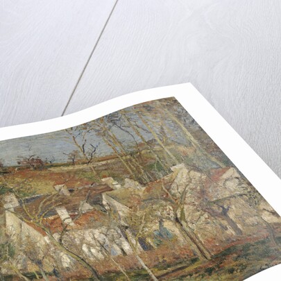 Red roofs, corner of a village, winter, 1877 by Camille Pissarro