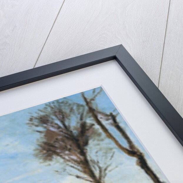 Route de Versailles, Louveciennes, Winter Sun and Snow by Camille Pissarro