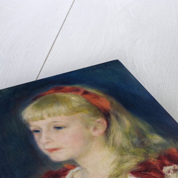 Mademoiselle Grimprel au ruban rouge by Pierre-Auguste Renoir