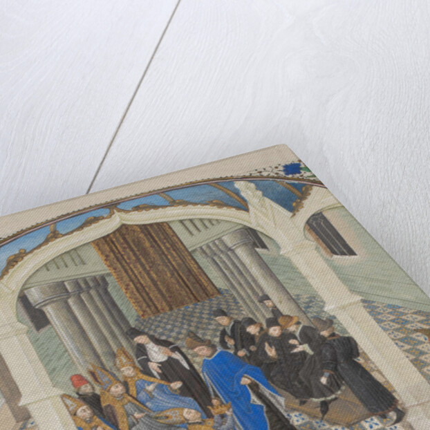 The coronation of Baldwin II on 1118. Miniature from the Historia by William of Tyre, 1460s by Anonymous