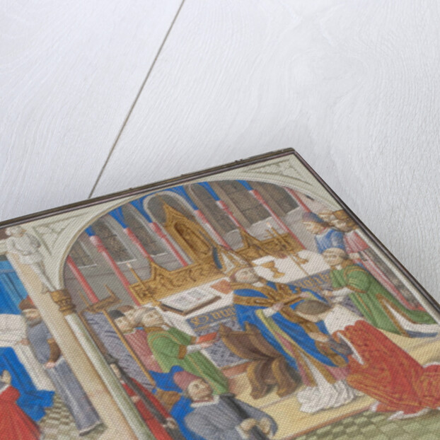 Death of Amalric I of Jerusalem. Coronation of Baldwin IV. Miniature from the Historia by William of Tyre, 1460s by Anonymous