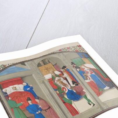 Death of Baldwin IV. Coronation of Guy of Lusignan. Miniature from the Historia by William of Tyre, 1460s by Anonymous