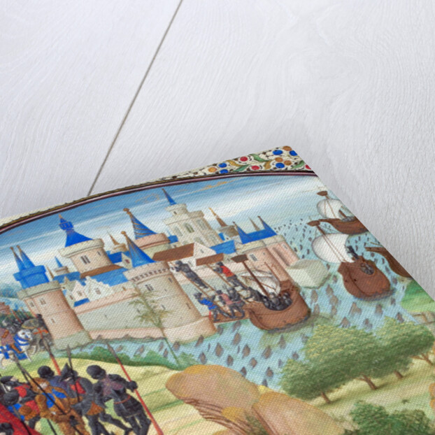 The capture of Constantinople by land and sea in 1204. Miniature from the Historia by William of Tyre by Anonymous