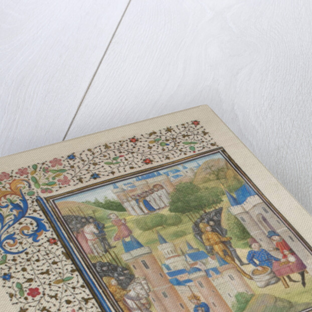 Baldwin of Boulogne entering Edessa in February 1098. Miniature from the Historia by William of Tyre, 1460s by Anonymous