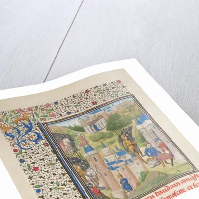 Baldwin of Boulogne entering Edessa in February 1098. Miniature from the Historia by William of Tyre, 1460s by Anonymous