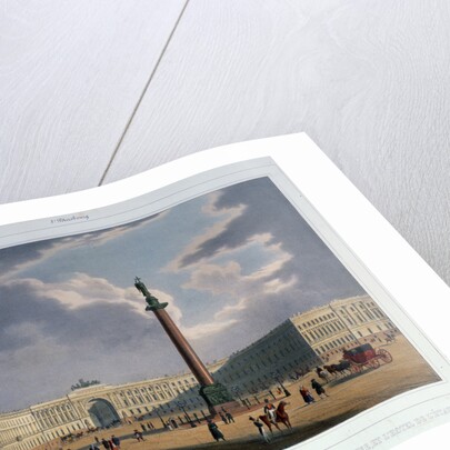 The Alexander Column. View from the Main Army Headquarters, 1840s by Louis Jules Arnout
