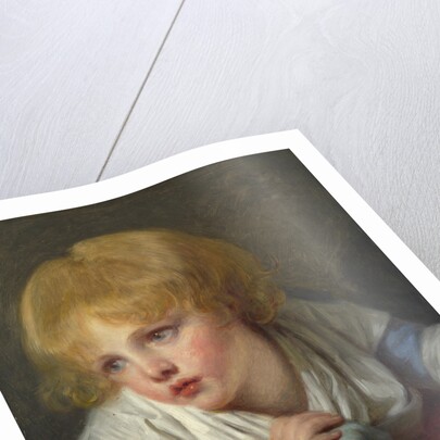 A Child with an Apple, Second Half of the 18th cen by Jean-Baptiste Greuze