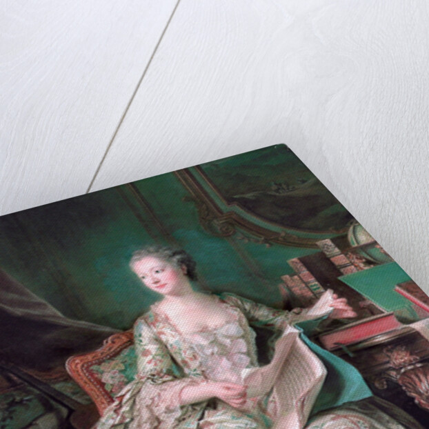 Full-length portrait of the Marquise de Pompadour (1721-1764) by Maurice Quentin de La Tour