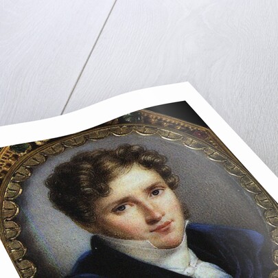 Portrait of the author Alfred de Vigny, 1825 by Simon Nicolas Mansion