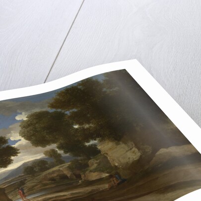 Landscape with Travellers Resting, ca 1638 by Nicolas Poussin