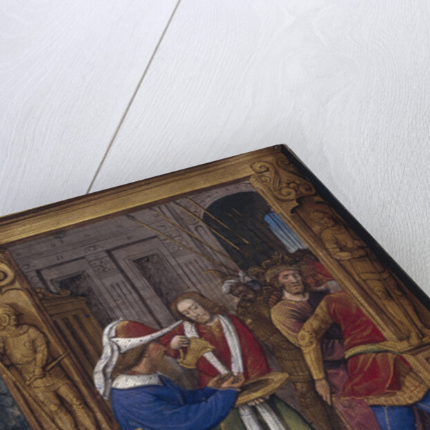 Pilate washes his hands (from Lettres bâtardes), ca 1490-1510 by Jean Poyet