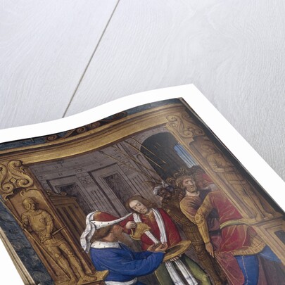 Pilate washes his hands (from Lettres bâtardes), ca 1490-1510 by Jean Poyet