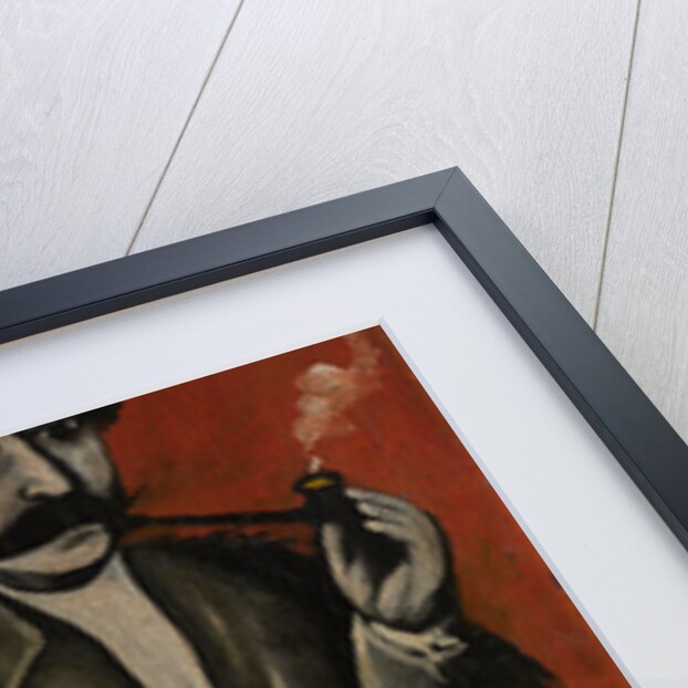 Shepherd in a Felt Cloak against a Red Background by Niko Pirosmani