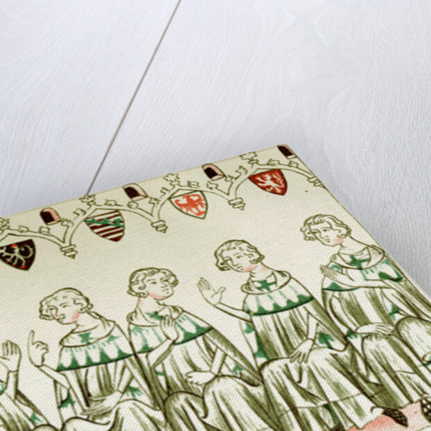 Seven Prince Electors voting for Henry VII, Holy Roman Emperor (Copy of a miniature from the Balduineum), 1341 by Anonymous