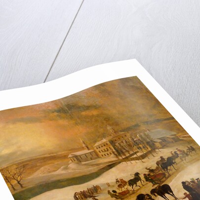 Winter view of Poltsamaa castle (Detail), 1793 by Friedrich Hartmann Barisien