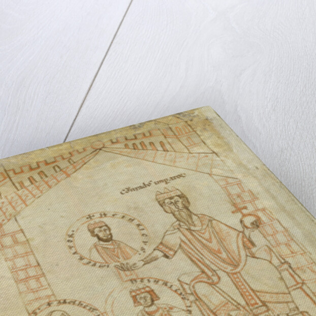 Salian Dynasty Family Tree: Conrad II, Henry III, Henry IV, his wife Eupraxia of Kiev, Henry V, 12th century by Ekkehard of Aura