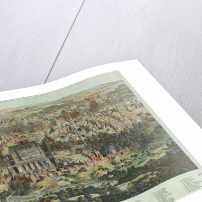 The Jerusalem Map (Vue générale de Jérusalem historique et moderne), ca 1862 by Adolf Eltzner