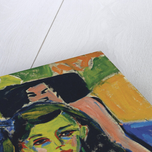 Fränzi in front of Carved Chair, 1910 by Ernst Ludwig Kirchner