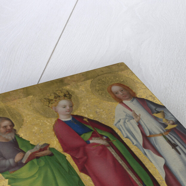 Saints Matthew, Catherine of Alexandria and John the Evangelist, c. 1450 by Stephan Lochner