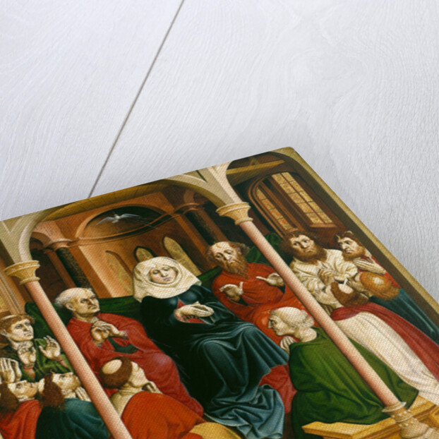 The descent of the Holy Spirit (Pentecost). The Wings of the Wurzach Altar, 1437 by Hans Multscher