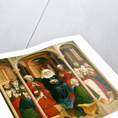 The descent of the Holy Spirit (Pentecost). The Wings of the Wurzach Altar, 1437 by Hans Multscher