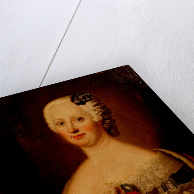 Portrait of Johanna-Elizabeth, Electress of Anhalt-Zerbst, Mother of Catherine II, 1740s by Antoine Pesne