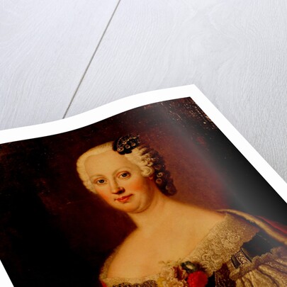 Portrait of Johanna-Elizabeth, Electress of Anhalt-Zerbst, Mother of Catherine II, 1740s by Antoine Pesne