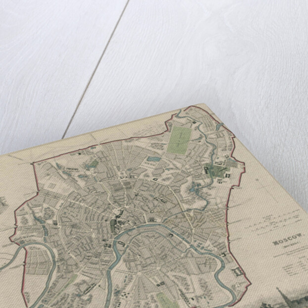 Map of Moscow, 1836 by W.B. Clarke