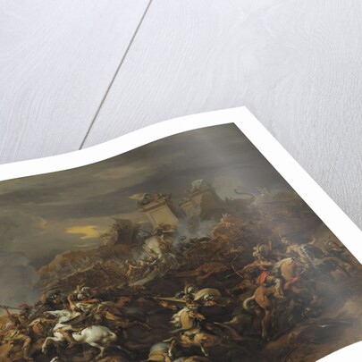 The Battle by Alexander the Great against the king Porus by Nicolaes Pietersz Berchem the Elder