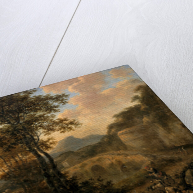 Italian River Landscape with Stone Bridge, 1650 by Willem de Heusch