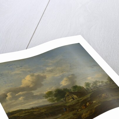 Landscape with a Farm by a Stream, 1661 by Adriaen van de Velde