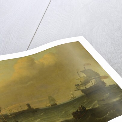 Dutch Men-of-war entering a Mediterranean Port, 1681 by Ludolf Bakhuizen