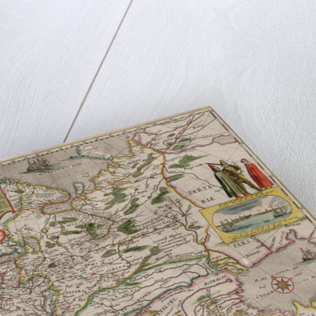 Map of Russia and Moscow by Willem Janszoon Blaeu