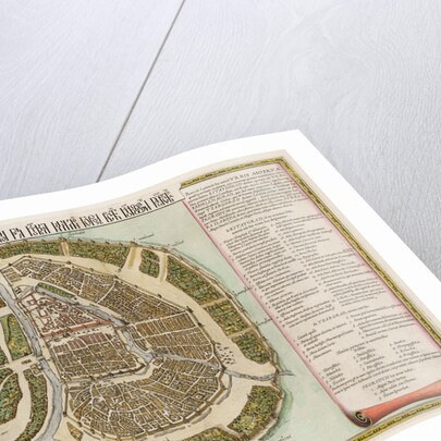 The Moscow Kremlin Map of the 16th century (Castellum Urbis Moskvae), 1662 by Willem Janszoon Blaeu