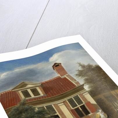 A company in the courtyard behind a house, 1663-1665 by Pieter Hooch de