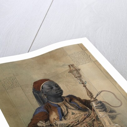 Nubian with a Waterpipe, 1862 by Mihály Zichy