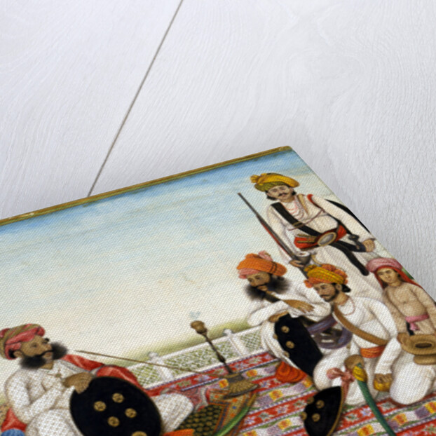 Thakur Dawlat Singh Among Courtiers, ca 1825 by Ghulam Ali Khan