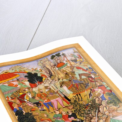 Tayang Khan Presented with the Head of the Mongol Leader Ong Khan (Miniature from Jami al-tawarikh (Universal History), c. 1596 by Miskina