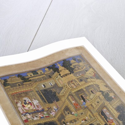 The Lord Krishna in the Golden City, ca 1586 by Kesav Kalan