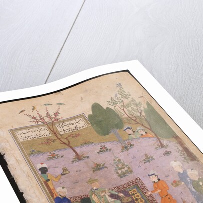 Khusraw Feasting, 1431 by Iranian master